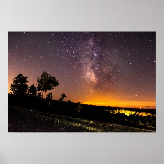 Milky Way seen from Silver Lake, Michigan Poster (Front)