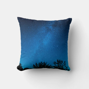 Milky way starry sky star throw pillow