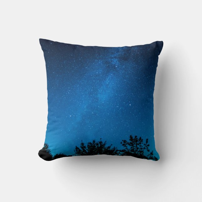 Milky way starry sky star throw pillow (Front)