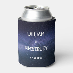Milky Way Stars Sky Galaxy Elegant Wedding Can Cooler