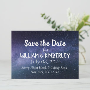 Milky Way Stars Sky Galaxy Elegant Wedding Save Th The Date