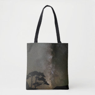 Milky Way with Tree   Ouray Colorado Tote Bag