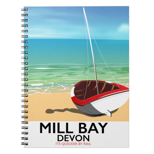Mill Bay Devon Rail poster Notebook (Front)