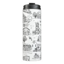 Mill City Toile (Lowell, MA) Black/White