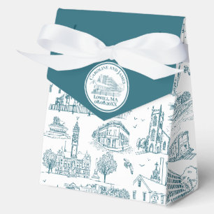 Mill City Toile (Lowell, MA) Blue/White Favor Box