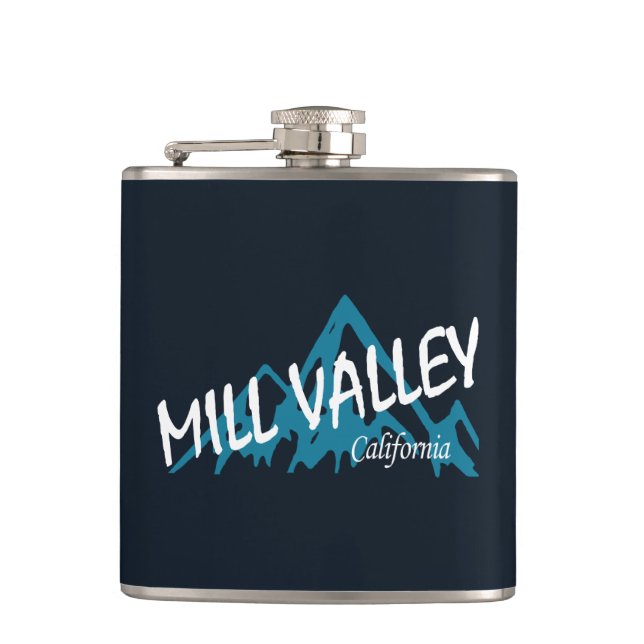 Mill Valley California Mountains Hip Flask (Front)