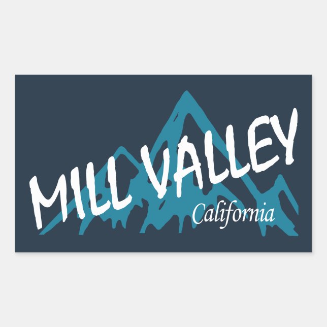 Mill Valley California Mountains Sticker (Front)