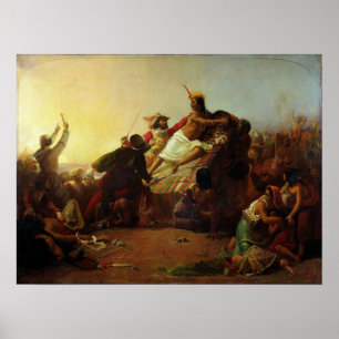 Millais - Pizarro Seizing The Inca Of Peru Poster