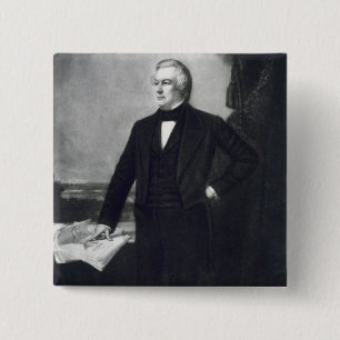 Millard Fillmore, 13th President of the United Sta 2 Inch Square Button