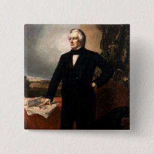 Millard Fillmore 2 Inch Square Button