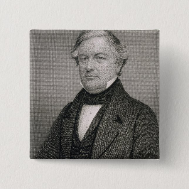 Millard Fillmore, engraved by Thomas B. Welch (181 2 Inch Square Button (Front)