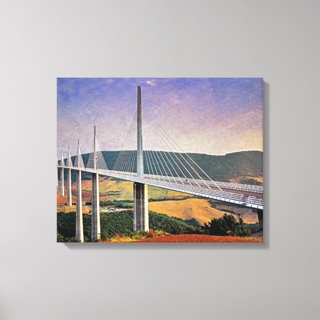 Millau Viaduct, France Canvas Print (Front)