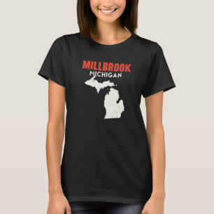 Millbrook Michigan USA State America Travel Michig T-Shirt