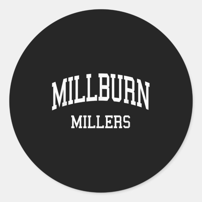 Millburn High School Hs Millburn Nj Retro Srts  Classic Round Sticker (Front)