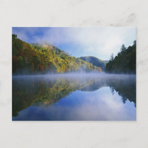 Millcreek Lake and autumn colors at sunrise, Postcard