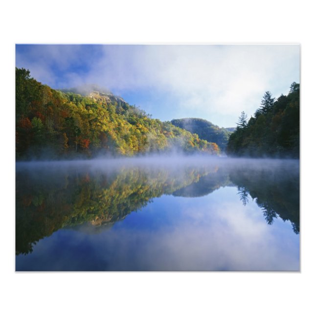 Millcreek Lake and autumn colours at sunrise, Photo Print (Front)