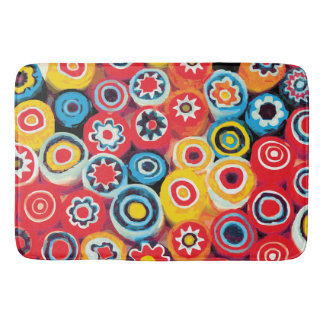 Millefiori Abstract Fine Flower Floral Bath Mat