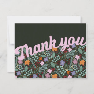 Millefleur Stylized Flowers Warm Tones Postcard