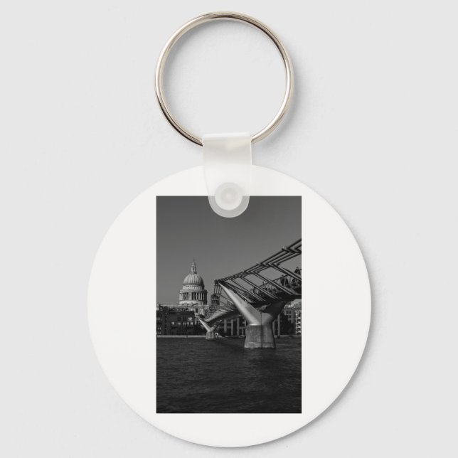 Millenium Bridge and St Pauls Cathedral Keychain (Front)