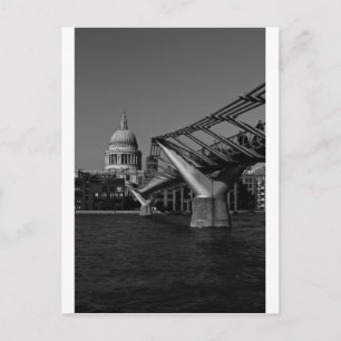 Millenium Bridge and St Pauls Cathedral Postcard