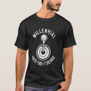 Millennial Anti Theft Device Funny Manual Transmis T-Shirt