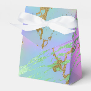 Millennial Marble   Playful Rainbow Pastel Ombre Favor Box