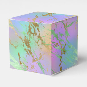 Millennial Marble Playful Rainbow Pastel Ombre Favor Box
