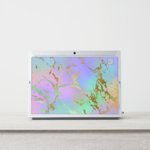 Millennial Marble   Playful Rainbow Pastel Ombre HP Laptop Skin