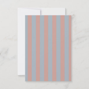 Millennial Pink And Ice Blue Colour Block Stripes  Card