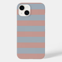 Millennial Pink And Ice Blue Colour Block Stripes 