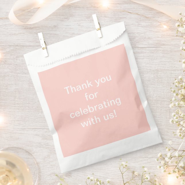 Millennial Pink Favour Bag (Clipped)