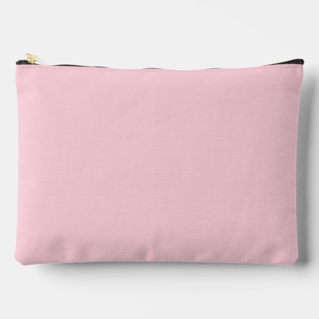 Millennial Pink Solid Colour Accessory Pouch (Front)
