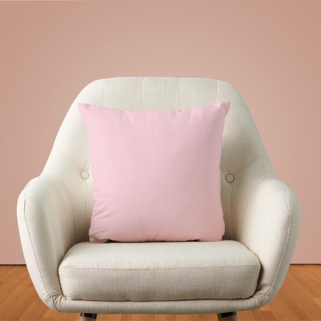 Millennial Pink Solid Colour Throw Pillow (Creator Uploaded)