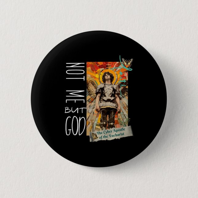 Millennial Saint The Eucharist Not Me God Premium  2 Inch Round Button (Front)