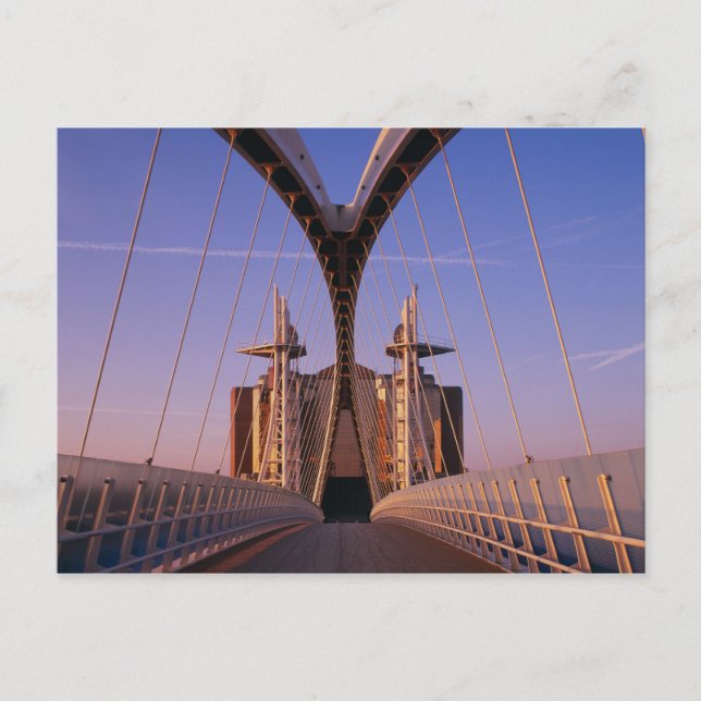 Millennium Bridge, Lowry Center, Salford Postcard (Front)