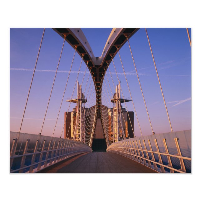 Millennium Bridge, Lowry Centre, Salford Photo Print (Front)