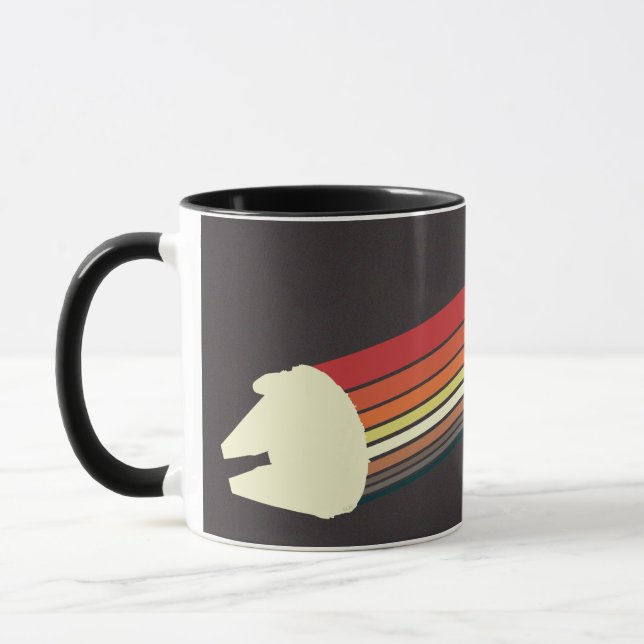 Millennium Falcon Retro Rainbow Graphic Mug (Left)