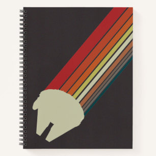 Millennium Falcon Retro Rainbow Graphic Notebook