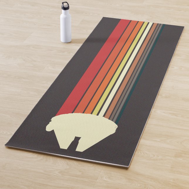 Millennium Falcon Retro Rainbow Graphic Yoga Mat (In Situ)