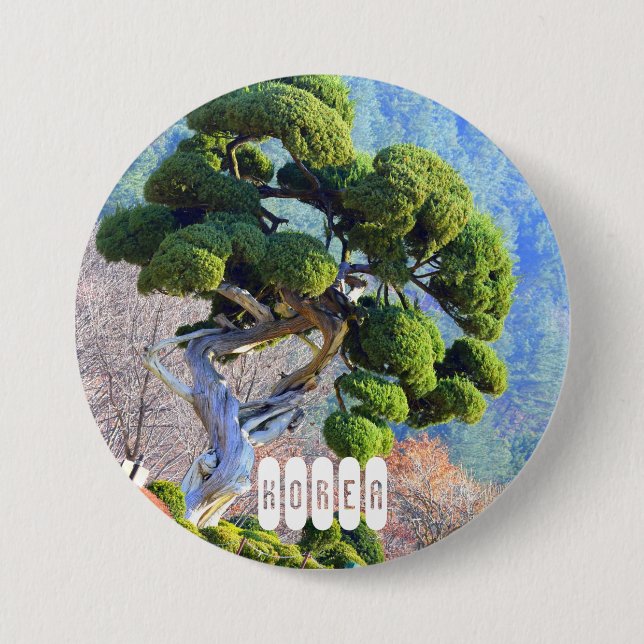 Millennium Juniper of South Korea 3 Inch Round Button (Front)