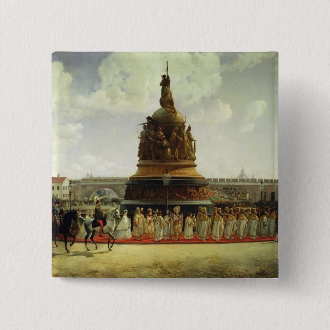 Millennium of Russia 2 Inch Square Button (Front)