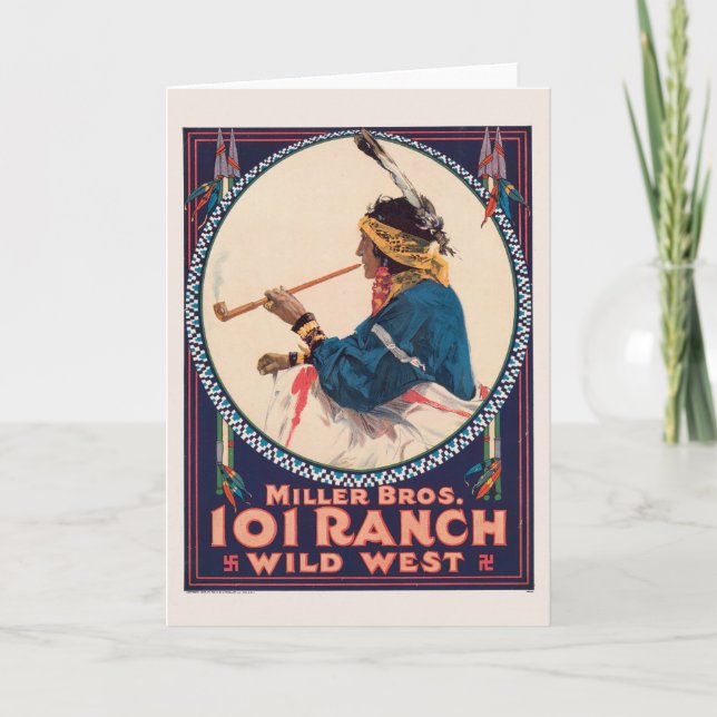 Miller Bros. 101 Ranch, Wild West Circus Poster Card (Front)