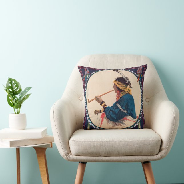 Miller Bros. 101 Ranch, Wild West Circus Poster Throw Pillow (Chair)