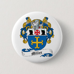 Miller Family Crest 2 Inch Round Button