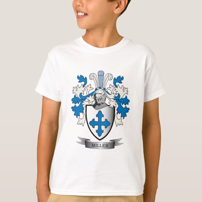 Miller Family Crest Coat of Arms T-Shirt (Front)