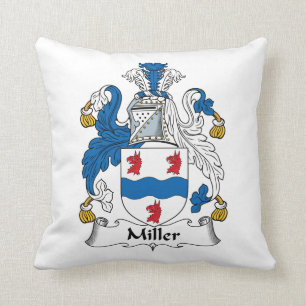 Miller Family Crest Throw Pillow
