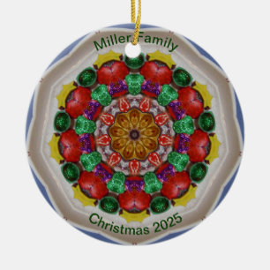 MILLER FAMILY ~ Personalised Christmas Fractal ~ Ceramic Ornament