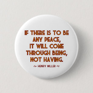 Miller on Peace 2 Inch Round Button