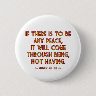 Miller on Peace 2 Inch Round Button