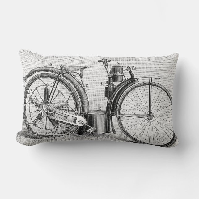 Millet Motorcycle, 1895 Lumbar Pillow (Front)